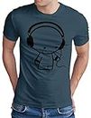 OM3® - Headphones-Music-Beat - T-Shirt - Men's - DJ Sound Audio | S - 5XL, Denim, 4XL