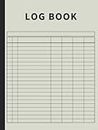 Log Book: Large Multipurpose with 7 Columns to Track Daily Activity, Time, Inventory and Equipment, Income and Expenses, Mileage, Orders, Donations, Debit and Credit, or Visitors (Stone)