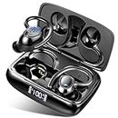 Wireless Earbuds, Bluetooth 5.3 Headphones Running In Ear with ENC Mics, Earphones Noise Cancelling buds Sport Earhook IP7 Waterproof, 48H Stereo Bass/USB-C/LED
