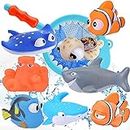 Aonuily Finding Nemo Toys - 9Pcs Finding Dory Nemo Bath Squirters Bath Toys Baby Floating Squirt Bath Toy For Baby Kids Toddler Shower And Swimming Tub