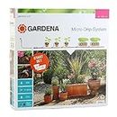 Gardena Kit d'arrosage goutte-à-goutte pour plantes en pots M : système Micro-Drip pratique pour 7 plantes en pot et 3 jardinières, arrosage économe en eau (13001-20)