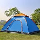 BRUZZLINE 4 Person Camping Tent with Carry Bag, Lightweight Waterproof Dome Automatic Pop-Up Outdoor Sports Tent Sunscreen for Beach, Traveling, Hiking, Camping, Hunting (Multicolor)
