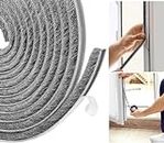 AFAXINRIE Draft Excluder for Doors, Draught Excluder for Windows, 5 Meters(L) x 9 mm(W) x 9mm(T) Self-Adhesive Brush Seal Strip Air Stopper for Sliding Doors, External Doors, Window- Grey