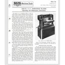 Operador de cepilladora de madera DELTA-MILWAUKEE 13"" x 5"" manual de piezas PM-1738 26 páginas