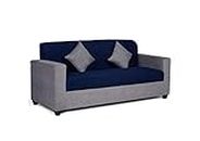 E-Furniture Home Sofa Set | 3 Seater | Living Room Furniture| 3 seat Sofa Set |Blue and Grey Color