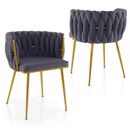 Upholstered Dining Chair Set of 2 Velvet Modern Chair Accent Chair Living Room