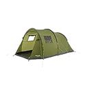 Eurohike Sendero 4 Tent for 4 People with Porch and Living Area, 4 Man, Easy to Pitch, Tunnel, Sewn In Groundsheet, Family Camping, Festivals, Wild Camping, Backpacking, 2000mm HH, Green