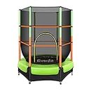 Everfit Trampoline for Kids 4.5FT Rebounder Round Mini Trampolines, Outdoor Bouncing Children Gift, Enclosure Safety Net Pad Cover Family Christmas Birthday Home