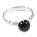JewelForce Black Onyx Gemstone Band Ring Men & Women Band Ring All Size Band Ring Gift Item 925 Sterling Silver Ring Handmade Jewelry JSR-358D_(Z+3)