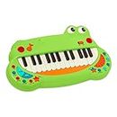 Battat - Crocodile Toddler Toy Piano - Musical Instrument for Kids, Children - Animal Green Keyboard Piano with 5 Instrument Settings, 2 Years +