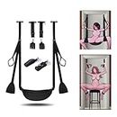 Sex Furniture Sweater Sex Swing with BDSM Door Ankle and Handcuffs Restraint Set Tie Down Strap On Door Supplies 2 in 1 Adult Couples Sex Toys Sex Adjustable Sex Thigh Sling Suction Cups Bondage