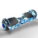 MiooxSmart Self-Balancing 6.5" Electric Hoverboard Wheels with Bluetooth Music Speaker & Charger with RGB 3D LED Light & Remote, Cover | Trendy Musical Hoverboard for Boys & Girls and Best for Gift