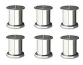 WSK Stainless Steel Glossy Finish Round Sofa Furniture Leg 50 MM / 2 Inch Height 6 Pcs SL1108H2-006