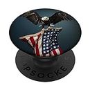American Eagle American Flag And Freedom For Americans PopSockets PopGrip: Swappable Grip for Phones & Tablets PopSockets Standard PopGrip