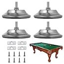 Billiard Table Leg Levelers, 4 Pcs Pool Table Leg Leveling Risers 5’’D with Adjustable Height, Robust Metal Table Leveling Feet for Billiard Tables, Ping-Pong Tables, Soccer Tables
