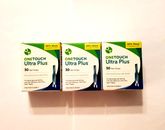New One Touch Ultra PLUS Glucose Diabetic Test Strips 90 Ct Exp 07/31/2024