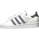 adidas Originals Kids' Superstar Sneaker, White/White/White, 5