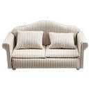 Dollhouse Couch 1/12 Scale Dollhouse Sofa with Pillow Soft Miniature Double Sofa with Vertical Stripes Dolls House Furniture for Dolls House Accessories Kid Craft Gift Double Sofa