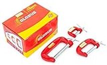GLOBUS 1250 MINI C OR G CLAMP SET/3 PCS (RED AND SILVER