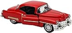 HALO NATION® Alloy Die-Cast Metal Vintage Car Model Retro Car Model Toy Diecast Vehicle Classic Car Figurine Collectible for Kids Adults Gift 1:36 Diecast Cadillac Vintage Car - Red