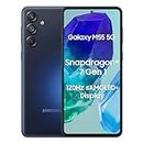 Samsung Galaxy M55 5G (Denim Black,8GB RAM,128GB Storage) | 50MP Triple Cam| 5000mAh Battery| Snapdragon 7 Gen 1 | 4 Gen. OS Upgrade & 5 Year Security Update| Super AMOLED+ Display| Without Charger