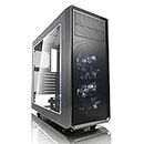 Fractal Design Focus G , Mid Tower Computer Case , ATX , High Airflow , 2X Fractal Design Silent LL Series 120mm White LED Fans Included , USB 3.0 , Window Side Panel , Grey