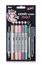 COPIC Ciao Coloured Marker Pen - 5+1 Set Manga 3, for Art & Crafts, Colouring, Graphics, Highlighter, Design, Anime, Professional & Beginners, Art Supplies & Colouring Books