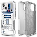 Candykisscase Case for iPhone 13, R2D2 Astromech Droid Robot Pattern Shock-Absorption Hard PC and Inner Silicone Hybrid Dual Layer Armor Defender Case for Apple iPhone 13 (6.1 inch)