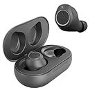 Wireless V5.3 Bluetooth Earbuds Compatible with Microsoft Lumia 650 8GB with Charging Case for in Ear Headphones. (Black)