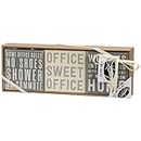 Primitives by Kathy Home Office Rules No Shoes Shower Or Commute; Office Sweet Office; Work Is Interfering With My Enjoyment Of Working From Home Home Décor Sign Set