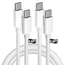 USB C to USB C Cable for Apple iPhone 15, 2Pack 6.6Ft Type C to Type C, 60W Fast Charger Cord Compatible for iPhone 15/15 Pro/15 Plus/15 Pro Max, iPad Pro 2021, iPad Air 4/5, MacBook, White