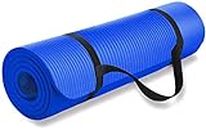 LAKCY ®Yoga mat for Women and Men made with Large in Size and free carry Strap-6mm with Anti Slip texture and Sports,Fitness &Outdoors,Exercise Workout for Gym&Exercise by EVA(Color-Blue)(Qnty-1 Pcs)