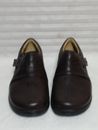 Clarks Unstructured Un Casey Women's Brown Leather Slip On Loafer Shoes Sz 6.5