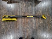 NEW Rain-X 63" Extendable Car Snow Broom and Ice Scraper Tool, Black and Yellow