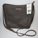 Michael Kors Jet Set Travel Brown PVC MK Signature Large Messenger Bag Handbag