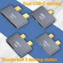 Dual-USB-C-HUB-Thunderbolt-Dockingstation für Apple-Laptop MacBook Pro Air Mac-Zubehör Typ-C 10