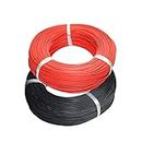 Fil de silicone flexible TUOFENG 16 AWG Wire 200 mètres [100 m noir et 100 m rouge] Fil de cuivre étamé Fil multibrin de calibre 16 pour modèles DIY