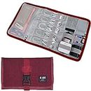 Travel Organizer, BUBM Cable Bag/USB Drive Shuttle Case/ Electronics Accessory Organizer, Wine Red