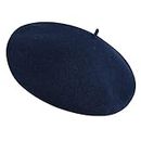 TRIXES Navy French Beret for Women – Hat for Fancy Dress Costume – Fluffy Winter Hats/Clothes/Accessories – Warm and Cosy Berets - Great Gifts for Girls
