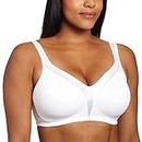 Playtex womens 18 Hour Silky Soft Smoothing Wireless Us4803, Available in Single and 2-pack Full Coverage Bra, White, 36DD US