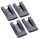 Universal Metal Belt Clip - fits up to 2.0 inch Belts - Tactical Black Finish – 4 Pack - for KYDEX Holsters, Sheaths, Cell Phone Cases, Money Clips, and Leather Holders