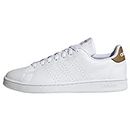 adidas Men's Advantage Sneaker, Ftwr White Ftwr White Bronze Strata, 10 UK