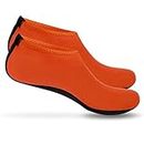 Boolavard Scarpe Sport Acquatici Barefoot Quick-Dry Aqua Yoga Slip Slip-on per Uomo Donna Bambino (M - 38-39 EU, Arancione)