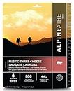 AlpineAire Foods Rustic Three Cheese Sausage Lasagna, Freeze-Dried/Dehydrated, Entrée Meal Pouch, Just add Water, Black