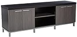 Monarch Specialties I 2590 Tv Stand, 60 Inch, Console, Media Entertainment Center, Storage Cabinet, Living Room, Bedroom, Laminate, Black, Grey, Contemporary