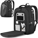 PEKREWS Mini 4 Pro Case, Waterproof Hard Carrying Case Travel Large Drone Bag Backpack Fits 15.6 Inch Laptop Compatible with DJI RC 2/ RC-N2 Controller, Fly More Combo and Accessories