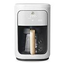Touchscreen Coffee Maker, 14-Cup Programmable Coffee Maker with Touch-Activated Display, Kitchenware by Drew Barrymore (White Icing)