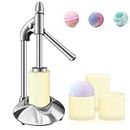 Stainless Steel Bath Bomb Press Machine with Bath Bomb Mold Set，Mold & Bath Bombs Press for DIY Making Supplies， for Crafting Handmade Spa Fizzy Bath Bombs