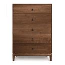 Copeland Furniture Mansfield 5 Drawer Solid Wood Chest Wood in Red | 51.88 H x 33.5 W x 18 D in | Wayfair 2-MAN-52-43