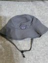 Patagonia Fishermen Grey Bucket Hat Splashproof Great For Outdoors Side Pocket